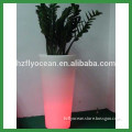 FO-9506 LED colorful plastic light flower pot with lithium battery